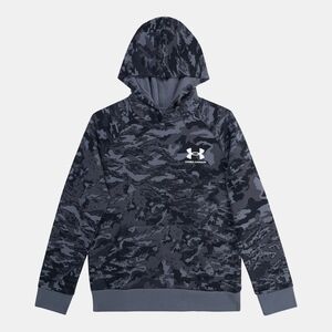 3/$20 Under Armour Boys Rival Fleece ABC Camo Hoodie Grey Black Youth Large